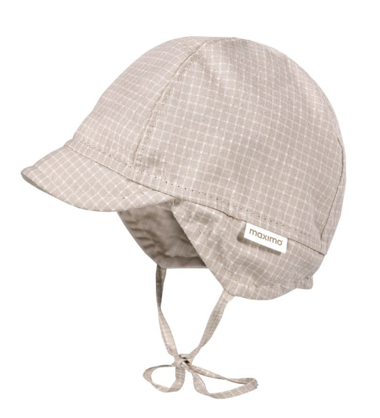 Maximo -BABY-Schildmütze nomad-weiß-karo